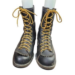 Wesco VTG Highlander Lineman Logger Men's Soft Toe Boots Sz 8.5D 9109